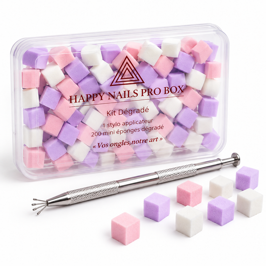 Kit Dégradé – 200 Mini Éponges & Stylo Applicateur Pro Box