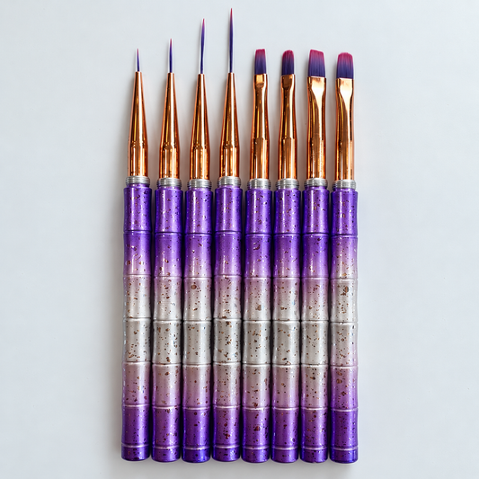 Kit de 8 Pinceaux Professionnels à Têtes Interchangeables